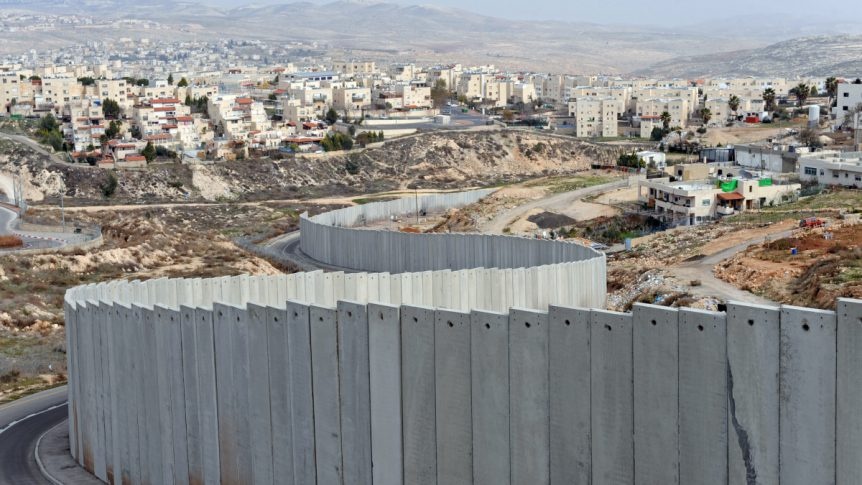 Israel’s apartheid wall in Bethlehem: On July 9, 2004, the International Court of Justice ruled that construction of the wall was “contrary to international law