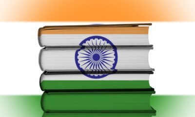 Books covered by Indian flag