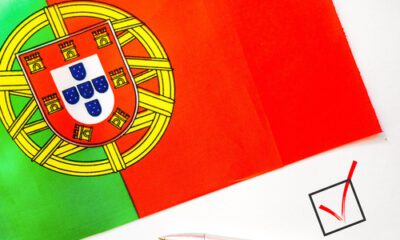 Sign of tick on Portugal flag