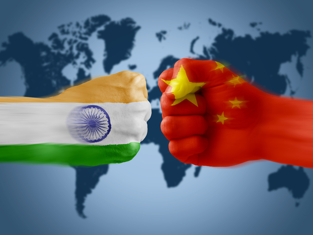 flag of both India and China