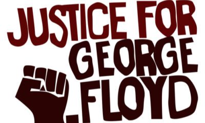 Justice for George Floyd written