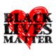 Black lives matter written on Heart