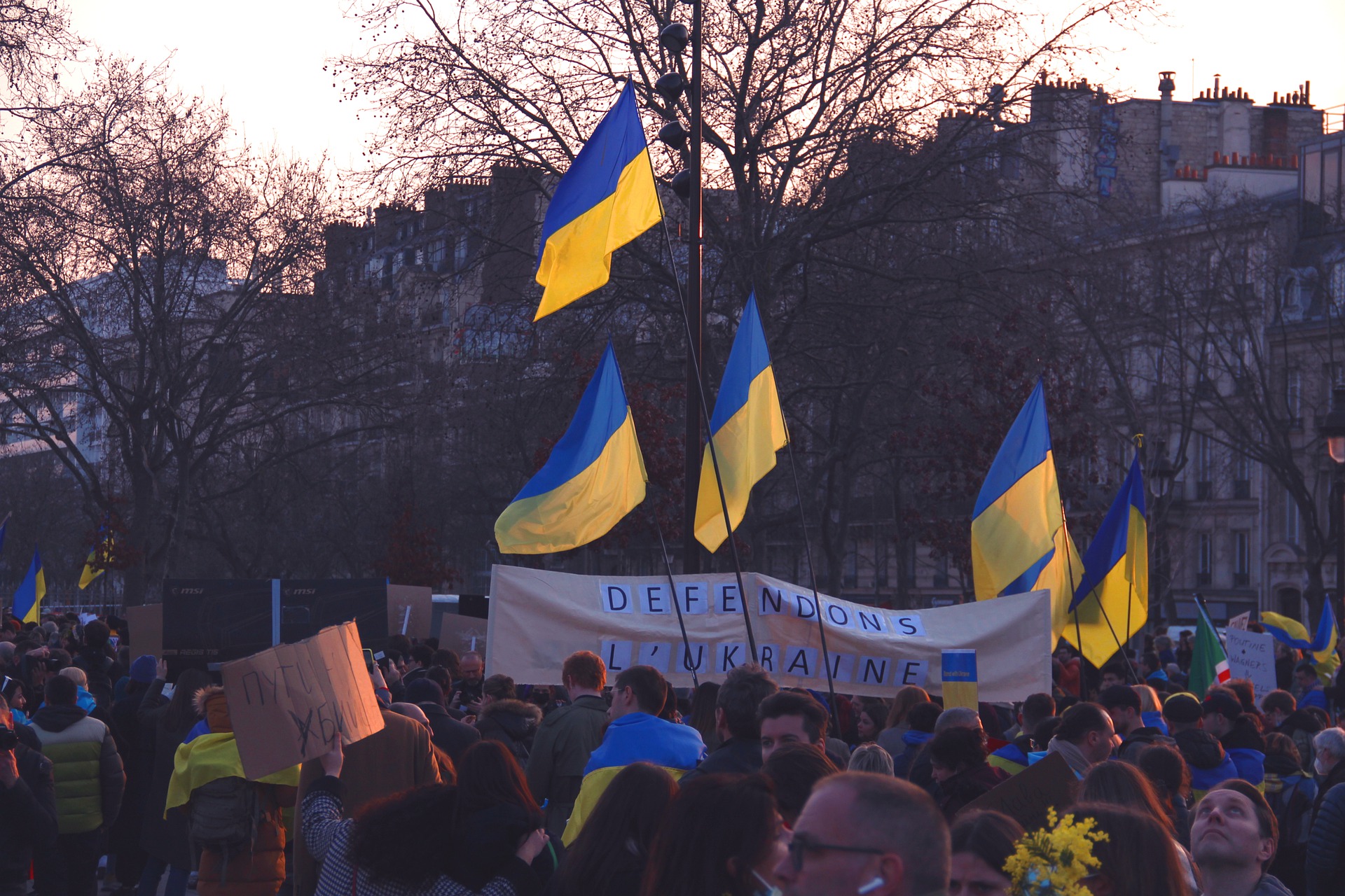 Rally in support of Ukraine.