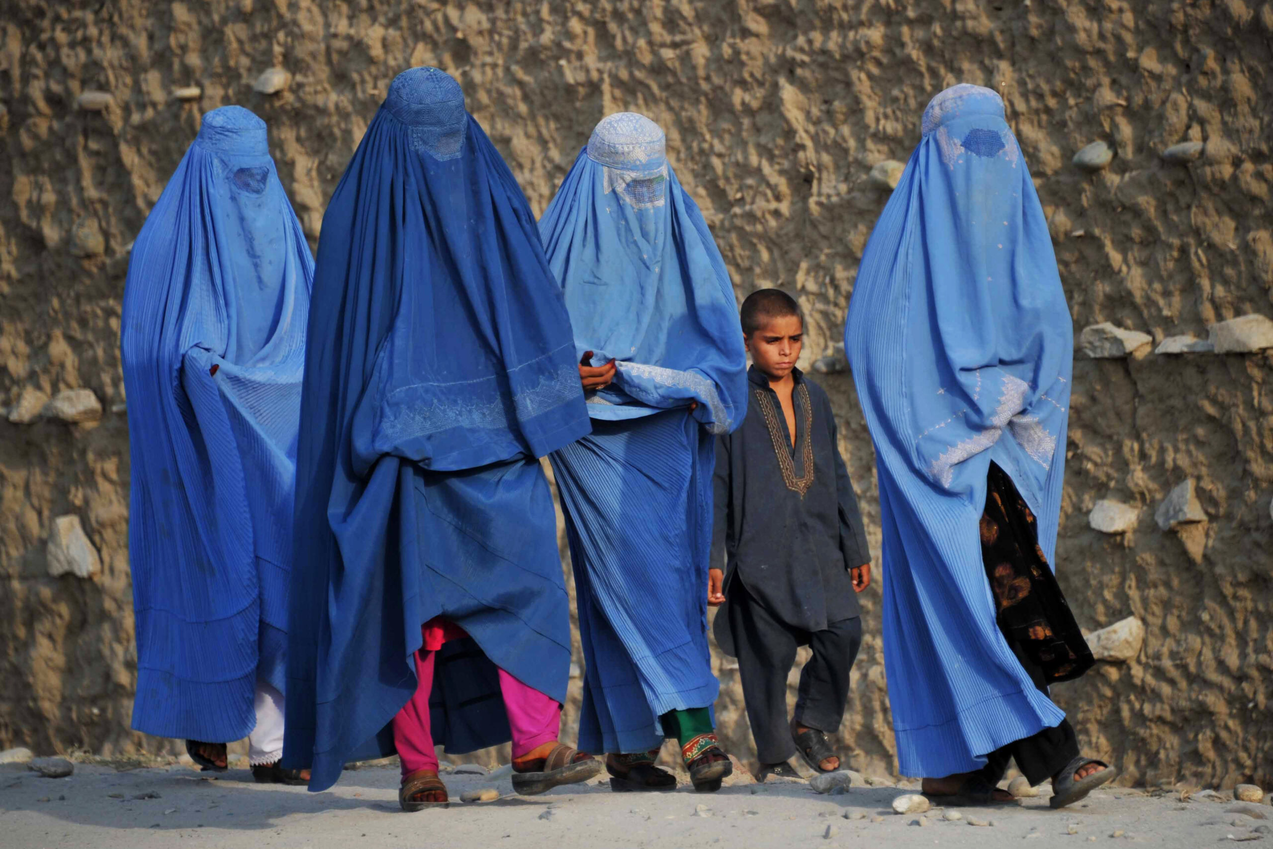 Afghan women in Burqa.
