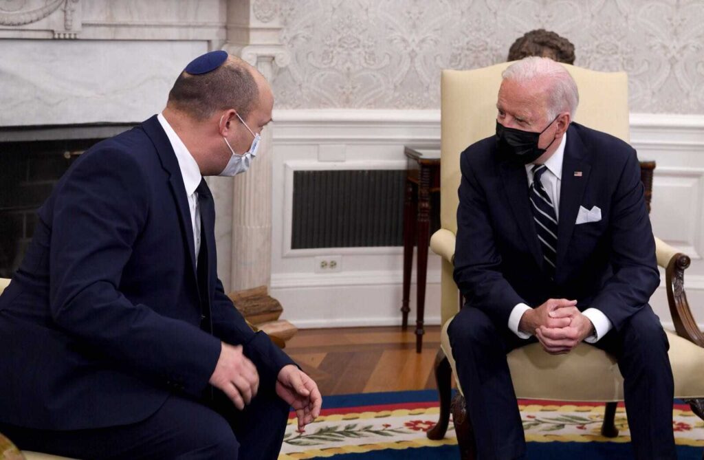 Joe Biden and Neftali Benett in the white house